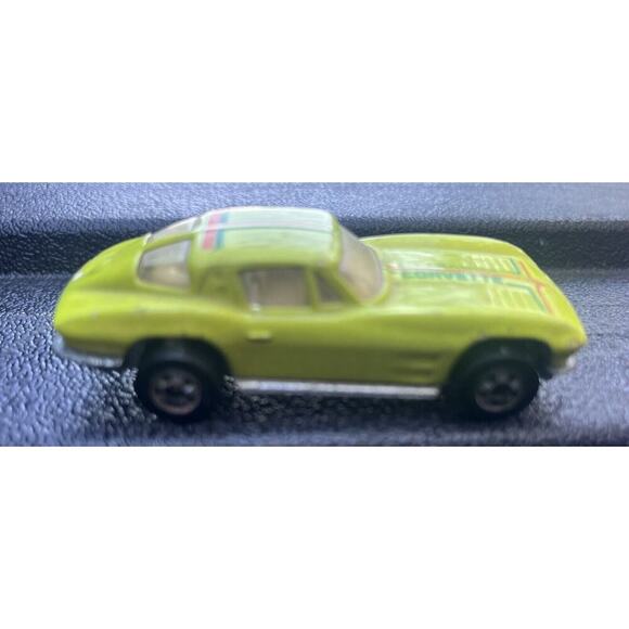 Hot Wheels 1979 Lime Green Corvette Stingray Mattel Split Window Malaysia -Nice! - Picture 2 of 7
